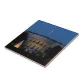 ワシントンDCの夜のクリスマスホワイトハウス タイル (側面)