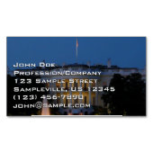 ワシントンDCの夜のクリスマスホワイトハウス マグネット名刺 (正面)