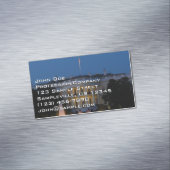 ワシントンDCの夜のクリスマスホワイトハウス マグネット名刺 (インサイチュ)