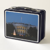 ワシントンDCの夜のクリスマスホワイトハウス メタルランチボックス (裏面)