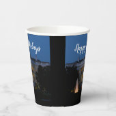 ワシントンDCの夜のクリスマスホワイトハウス 紙コップ (左)