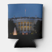 ワシントンDCの夜のクリスマスホワイトハウス 缶クーラー (正面)