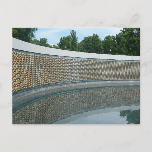 ワシントンDCの第二次世界大戦記念館の自由の壁 ポストカード (正面)