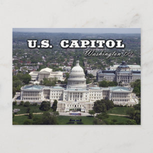 ワシントンDCの米国議会議事堂の航空写真 ポストカード