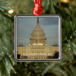 ワシントンDCの連邦議会議事堂 クリスマス メタルオーナメント