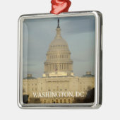 ワシントンDCの連邦議会議事堂 クリスマス メタルオーナメント (左)