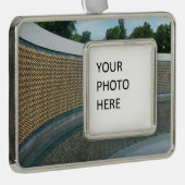 ワシントンDCのWWIIメモリアルフリーダムウォール シルバープレートフレームオーナメント (右)