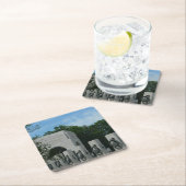 ワシントンDCのWWIIメモリアルリースII スクエアペーパーコースター (インサイチュ)