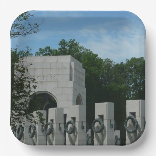 ワシントンDCのWWIIメモリアルリースII ペーパープレート (正面)