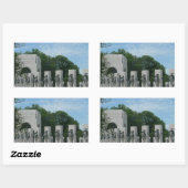 ワシントンDCのWWIIメモリアルリースII 長方形シール (シート)