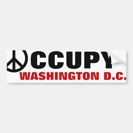 ワシントンDCを占領する バンパーステッカー (正面)