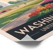 ワシントンDCイラストレーション旅行芸術ヴィンテージ ポスター (角)