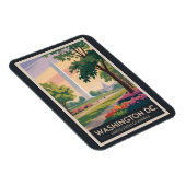 ワシントンDCイラストレーション旅行芸術ヴィンテージ マグネット (右側)