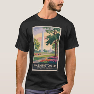 ワシントンDCイラストレーション旅行芸術ヴィンテージ Tシャツ