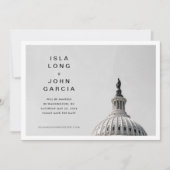 ワシントンDCウェディング日付保存招待状 招待状 (正面)