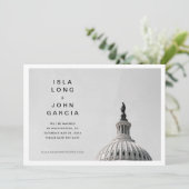 ワシントンDCウェディング日付保存招待状 招待状 (スタンド正面)