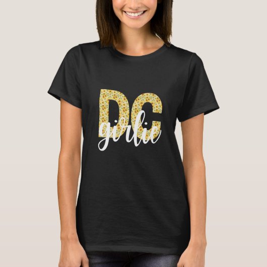 ワシントンDCガール州のプライドシンプルサンフラワーモ Tシャツ (正面)