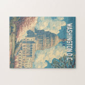 ワシントンDCキャピトルトラベルアートヴィンテージ ジグソーパズル (横)