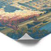 ワシントンDCキャピトルトラベルアートヴィンテージ ポスター (角)