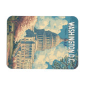 ワシントンDCキャピトルトラベルアートヴィンテージ マグネット (横)