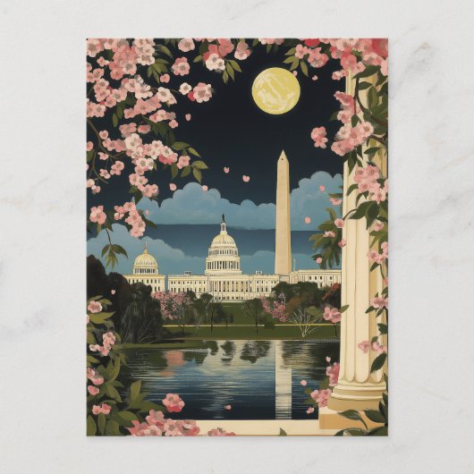 ワシントンDCキャピトル建物モニュメントヴィンテージ ポストカード (正面)