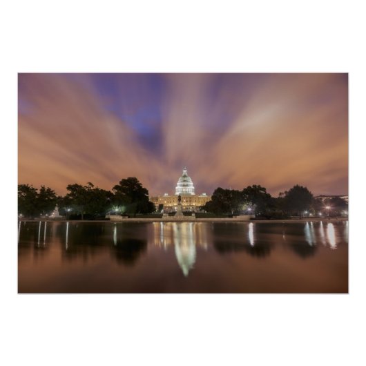 ワシントンDCキャピトル建物 ポスター (正面)