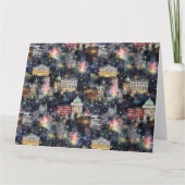 ワシントンDCクリスマスと新年の水の色 カード (正面)