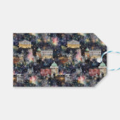 ワシントンDCクリスマスと新年の水の色 ギフトタグ (正面(横))