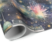 ワシントンDCクリスマスと新年の水の色 ラッピングペーパー (ロールコーナー)