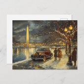 ワシントンDCクリスマスポストカードヴィンテージレトロ ポストカード (正面/裏面)