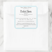 ワシントンDCコテージフードビジネスベーキングラベル スクエアシール (バッグ)