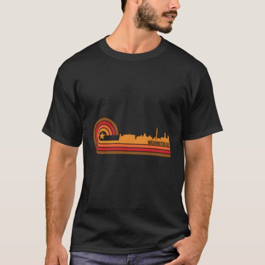 ワシントンDCシティスケープDCスカイライン Tシャツ (正面)