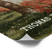 ワシントンDCジェファーソン記念ヴィンテージ旅行 ポスター (角)