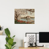 ワシントンDCジェファーソン記念ヴィンテージ旅行 ポスター (ホームオフィス)