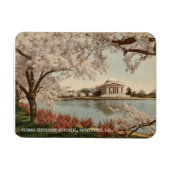ワシントンDCジェファーソン記念ヴィンテージ旅行 マグネット (横)