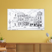 ワシントンDCジョージタウンのM通りのビュー。 キャンバスプリント (インサイチュ (リビング))