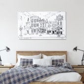 ワシントンDCジョージタウンのM通りのビュー。 キャンバスプリント (インサイチュ (寝室))