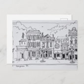 ワシントンDCジョージタウンのM通りのビュー。 ポストカード (正面/裏面)