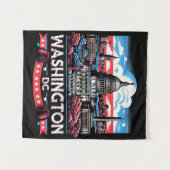 ワシントンDCスカイラインのランドマークアート タペストリー (正面(横))