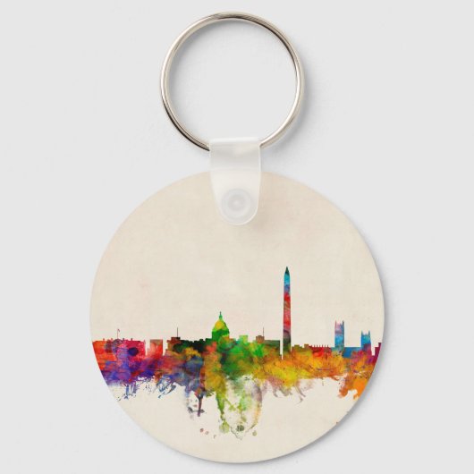 ワシントンDCスカイラインシティスケープ キーホルダー (正面)