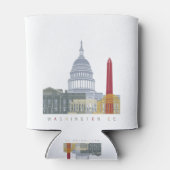 ワシントンDCスカイラインポスター 缶クーラー (裏面)