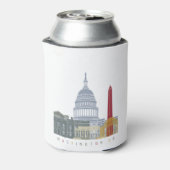 ワシントンDCスカイラインポスター 缶クーラー (缶裏面)
