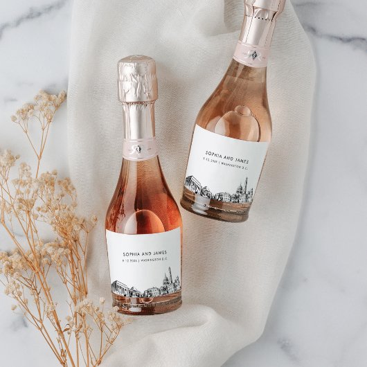 ワシントンDCスカイラインミニ スパークリングワインラベル