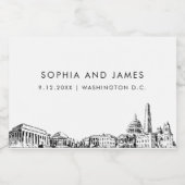 ワシントンDCスカイラインミニ スパークリングワインラベル (シングルラベル)