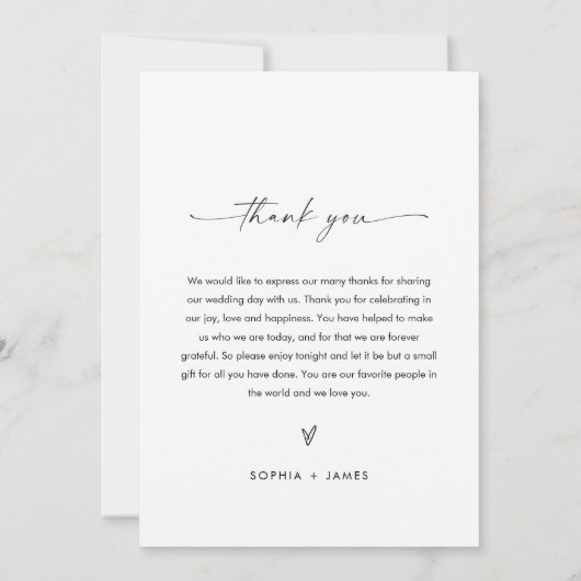 ワシントンDCスカイライン結婚のディナーメニューカード5x7 (裏面)