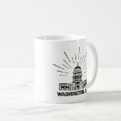 ワシントンDCスカイライン統一された州キャピトル コーヒーマグカップ (正面右)