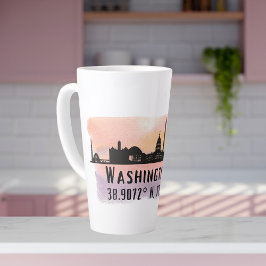 ワシントンDCスカイライン緯度と経度 カフェラテマグ