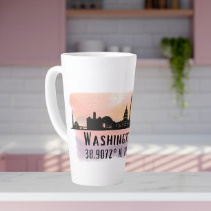 ワシントンDCスカイライン緯度と経度 カフェラテマグ