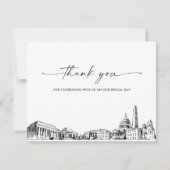 ワシントンDCスカイラ結婚インの写真サンキューカード 招待状 (正面)
