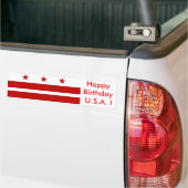 ワシントンDCステッカー国旗 バンパーステッカー (トラック上)